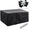 Durable Garden Furniture Covers - 2pcs for 6 Person Rattan Sets