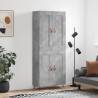 Highboard Concrete Grey 69.5x34x180 cm Engineered Wood Colour concrete grey Quantity in Package 1 Model 2 wood doors 