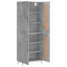 Stylish Highboard in Concrete Grey - 69.5x34x180 cm