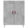 Stylish Highboard in Concrete Grey - 69.5x34x180 cm