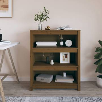 Book Cabinet Honey Brown - Solid Pine Wood 80x35x97 cm