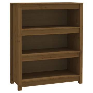 Book Cabinet Honey Brown - Solid Pine Wood 80x35x97 cm