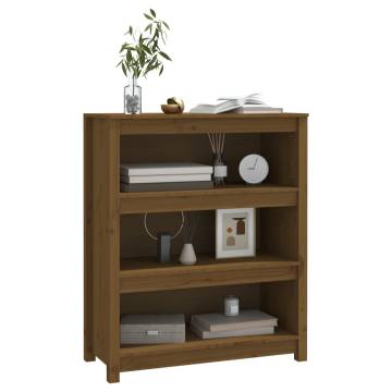 Book Cabinet Honey Brown - Solid Pine Wood 80x35x97 cm