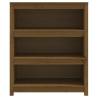 Book Cabinet Honey Brown - Solid Pine Wood 80x35x97 cm