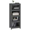 Book Cabinet Grey 50x35x125.5 cm - Solid Pine Wood Storage