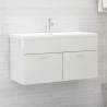 Sink Cabinet High Gloss White 90x38.5x46 cm Engineered Wood Colour high gloss white Size 90 x 38.5 x 46 cm Number of 1 Number of Pieces 