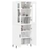 Stylish Highboard White 69.5x34x180 cm - Hipomarket