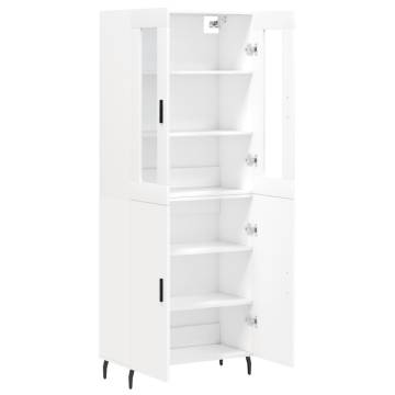 Stylish Highboard White 69.5x34x180 cm - Hipomarket