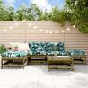 6 Piece Garden Lounge Set Impregnated Wood Pine Colour natural impregnated Number of 6 