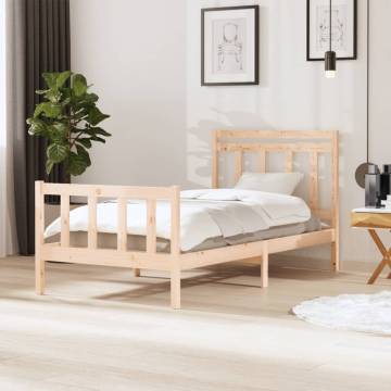 Bed Frame Solid Wood 100x200 cm - Timeless Design