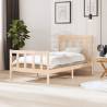 Bed Frame Solid Wood 100x200 cm Colour natural Size 100 x 200 cm 