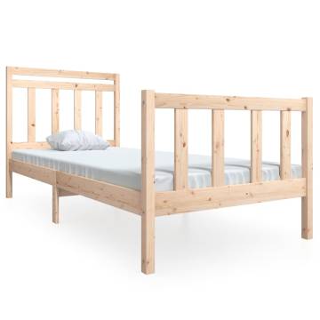 Bed Frame Solid Wood 100x200 cm - Timeless Design