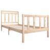 Bed Frame Solid Wood 100x200 cm - Timeless Design