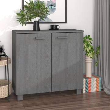 Sideboard HAMAR Dark Grey | Solid Pine Wood 85x35x80 cm