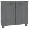 Sideboard HAMAR Dark Grey | Solid Pine Wood 85x35x80 cm