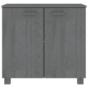 Sideboard HAMAR Dark Grey | Solid Pine Wood 85x35x80 cm