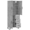 Stylish Highboard Concrete Grey - 69.5x34x180 cm - HipoMarket