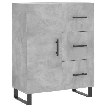 Stylish Highboard Concrete Grey - 69.5x34x180 cm - HipoMarket