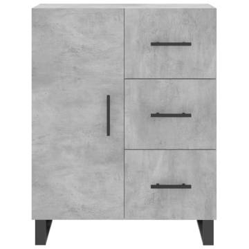 Stylish Highboard Concrete Grey - 69.5x34x180 cm - HipoMarket