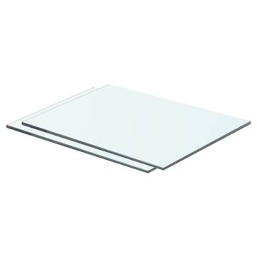 Clear Glass Shelves - 2 pcs Panel 40x25 cm | HipoMarket