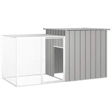 Rabbit Cage Grey 200x91x100 cm - Durable Galvanised Steel