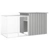 Rabbit Cage Grey 200x91x100 cm Galvanised Steel Colour grey 