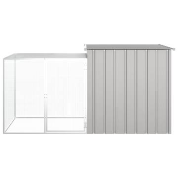 Rabbit Cage Grey 200x91x100 cm - Durable Galvanised Steel