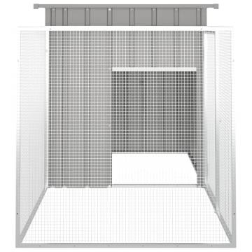 Rabbit Cage Grey 200x91x100 cm - Durable Galvanised Steel