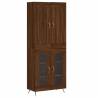 Stylish Highboard Brown Oak | 69.5x34x180 cm | Hipo Market