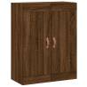 Stylish Highboard Brown Oak | 69.5x34x180 cm | Hipo Market