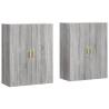 Wall Mounted Cabinets 2 pcs Grey Sonoma - Stylish Storage