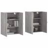 Wall Mounted Cabinets 2 pcs Grey Sonoma - Stylish Storage