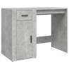 Elegant Concrete Grey Desk - 100x49x75 cm Engineered Wood