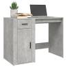 Elegant Concrete Grey Desk - 100x49x75 cm Engineered Wood