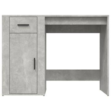 Elegant Concrete Grey Desk - 100x49x75 cm Engineered Wood