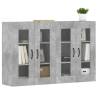 Wall Mounted Cabinets 2 pcs - Concrete Grey Engineered Wood