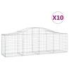 Arched Gabion Baskets 10 pcs - Durable Galvanised Iron