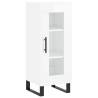 Stylish Highboard High Gloss White | 34.5x34x180 cm