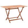 Folding Garden Table 120x70 cm | Solid Eucalyptus Wood