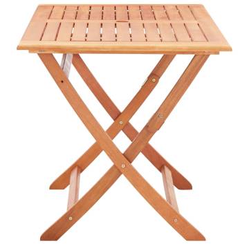 Folding Garden Table 120x70 cm | Solid Eucalyptus Wood