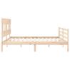 Super King Size Solid Wood Bed Frame with Headboard | HipoMarket