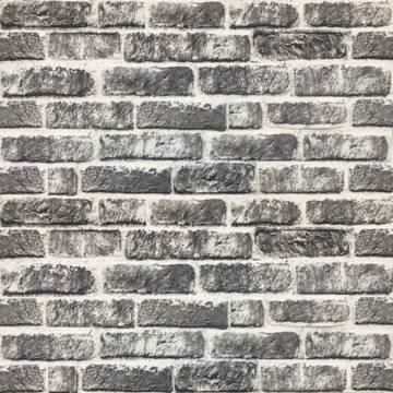 3D Wall Panels - Dark Grey Brick Design (11 pcs) | HipoMarket