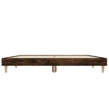 Bed Frame Smoked Oak 135x190 cm Double - Durable & Stylish