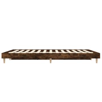 Bed Frame Smoked Oak 135x190 cm Double - Durable & Stylish