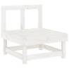 8 Piece White Solid Pine Garden Lounge Set | Hipomarket