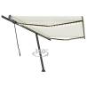 Manual Retractable Awning with LED 500x350 cm Cream Colour cream Size 500 x 350 cm Quantity in Package 1 