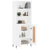 Stylish Highboard White 69.5x34x180 cm - Hipomarket