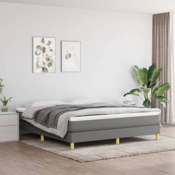 Box Spring Bed Frame Dark Grey 180x200 cm - Super King Size