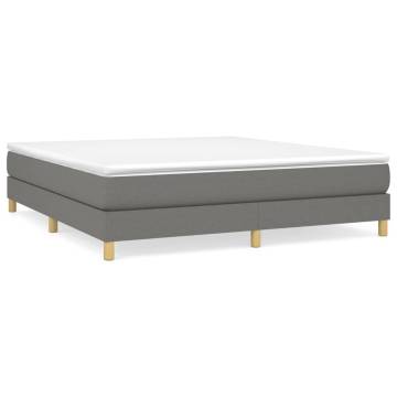 Box Spring Bed Frame Dark Grey 180x200 cm - Super King Size