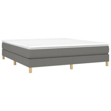 Box Spring Bed Frame Dark Grey 180x200 cm - Super King Size